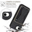 For iPhone 16e  /  17e Magnetic Case with Detachable Card Holder Kickstand TPU + PU Back Cover Compatible with MagSafe - Black - 7