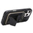 For iPhone 16 Pro Magnetic Case with Detachable Card Holder Kickstand TPU + PU Back Cover Compatible with MagSafe - Black - 3