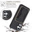 For Samsung Galaxy S26+ Magnetic Case with Detachable Card Holder Kickstand TPU + PU Back Cover Compatible with MagSafe - Black - 7