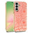 For Samsung Galaxy A56 5G Case Camellia Embossed Glitter Camera Ring PU Leather Cover with 15cm Pearl Strap - Pink - 1