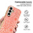For Samsung Galaxy A56 5G Case Camellia Embossed Glitter Camera Ring PU Leather Cover with 15cm Pearl Strap - Pink - 4