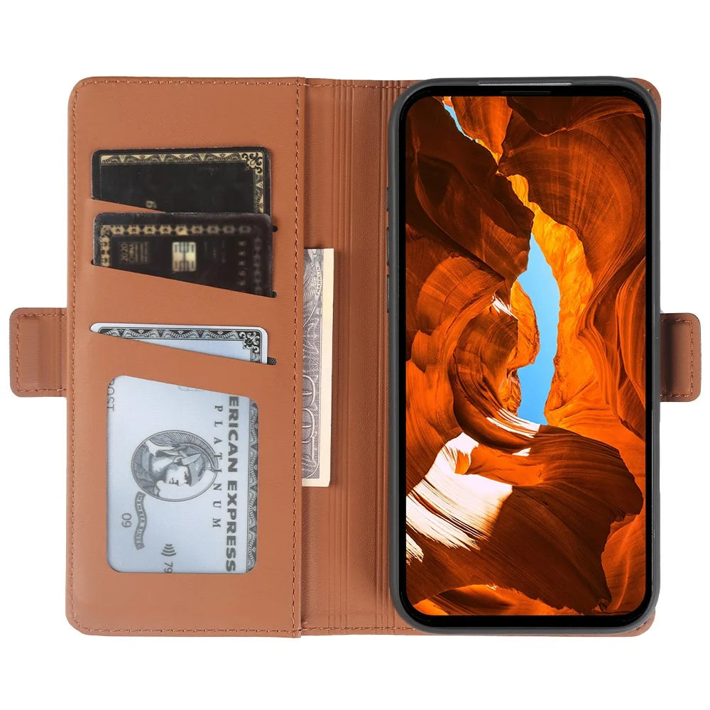 Leather Case For iPhone 7 4.7 inch  /  8 4.7 inch  /  SE (2022)  /  SE (2020) Wallet Stand TPU + PU Skin-touch Cover - Brown - 2