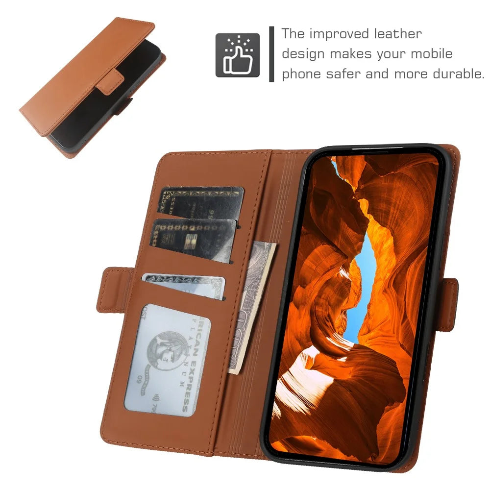 Leather Case For iPhone 7 4.7 inch  /  8 4.7 inch  /  SE (2022)  /  SE (2020) Wallet Stand TPU + PU Skin-touch Cover - Brown - 4