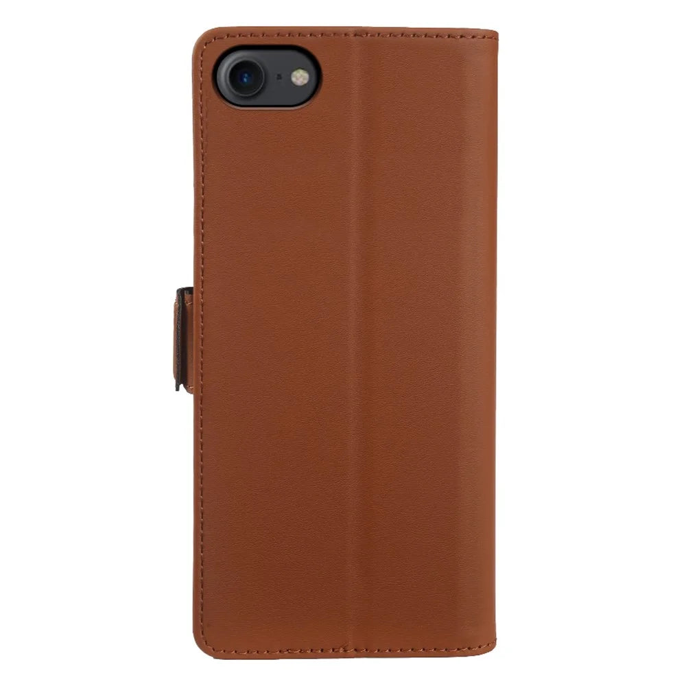 Leather Case For iPhone 7 4.7 inch  /  8 4.7 inch  /  SE (2022)  /  SE (2020) Wallet Stand TPU + PU Skin-touch Cover - Brown - 7