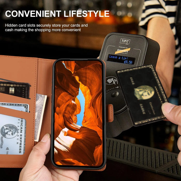 For Samsung Galaxy A24 5G Leather Case Wallet Stand TPU + PU Skin-touch Cover - Blue - 5