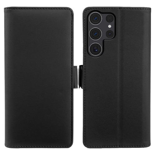 For Samsung Galaxy S23 Ultra Leather Case Wallet Stand TPU + PU Skin-touch Cover - Black - 1