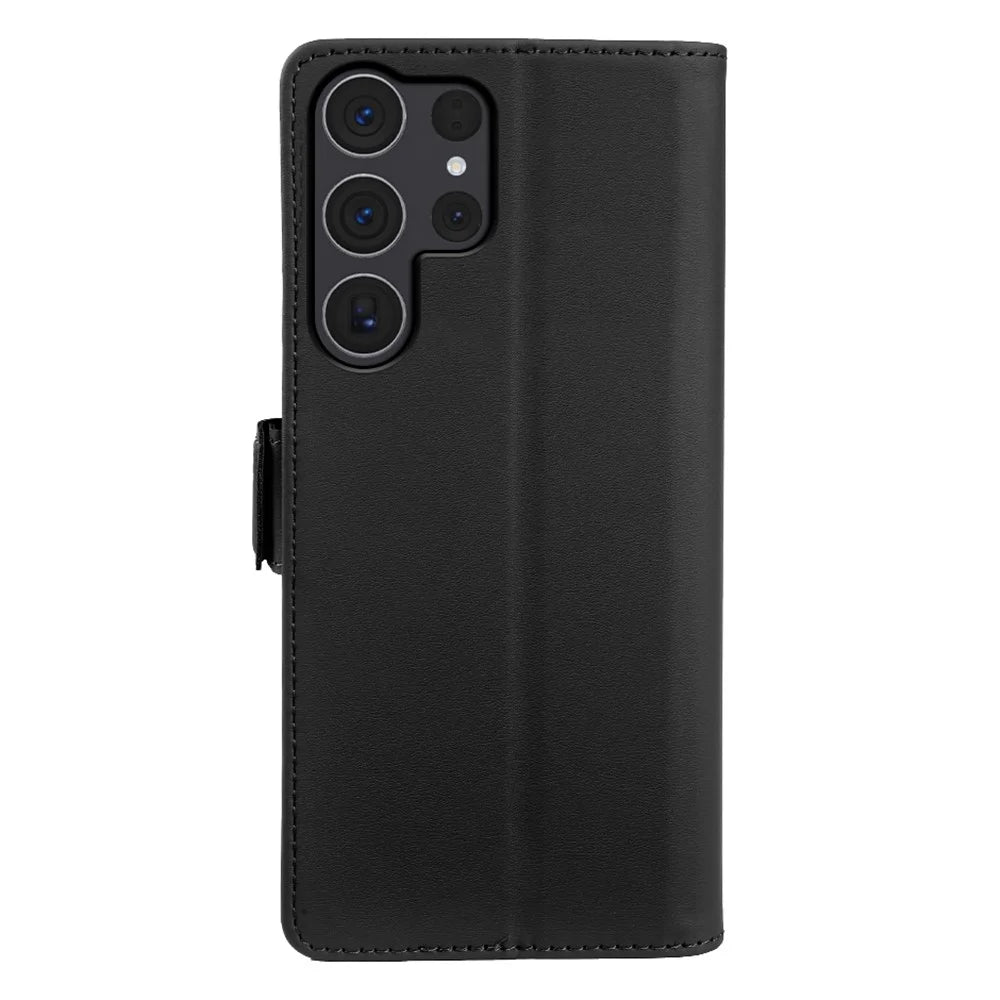 For Samsung Galaxy S23 Ultra Leather Case Wallet Stand TPU + PU Skin-touch Cover - Black - 7