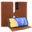 For Samsung Galaxy A15 4G Leather Case Wallet Stand TPU + PU Skin-touch Cover - Brown - 1
