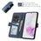 For Samsung Galaxy A35 5G Leather Case Wallet Stand TPU + PU Skin-touch Cover - Blue - 3