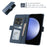 For Samsung Galaxy S23 FE Leather Case Wallet Stand TPU + PU Skin-touch Cover - Blue - 3