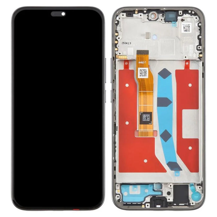 For Honor 400 Lite 5G OEM Grade S AMOLED Screen and Digitizer Assembly + Frame (without Logo) - Black - 1