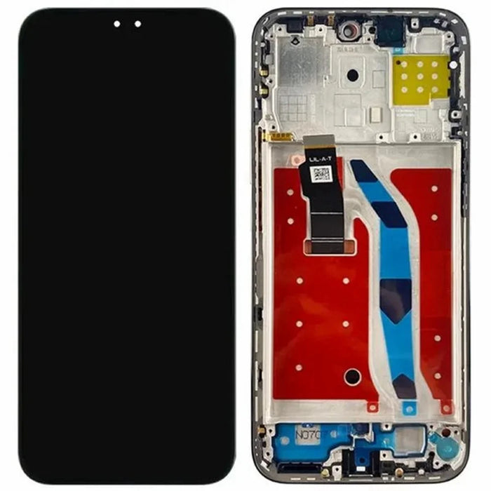 For Honor X8c 4G OEM Grade S AMOLED Screen and Digitizer Assembly + Frame (without Logo) - Black - 1