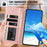 For Samsung Galaxy A36 5G Wallet Case Litchi Texture Leather Flip Cover with Card Slots and Hand Strap - Pink - 4