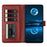 For iPhone 18 Pro Max / 17 Pro Max Wallet Case Litchi Texture Leather Flip Cover with Card Slots and Hand Strap - Red - 2
