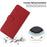 For iPhone 16 Wallet Case Litchi Texture Leather Flip Cover with Card Slots and Hand Strap - Red - 5