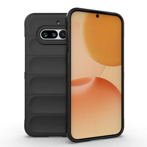 WANLONFENG For Nothing Phone (4a) TPU Case HD Series Anti Slip Phone Cover with Tempered Glass - Black - 2