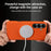 For Samsung Galaxy S24+ Magnetic Case Litchi Texture Genuine Cow Leather + PC Phone Cover - Orange - 4