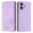For iPhone 16 Wallet Case RFID Blocking Butterfly Imprinted Magnetic Flip Leather Cover - Light Purple - 1