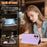 For iPhone 16 Wallet Case RFID Blocking Butterfly Imprinted Magnetic Flip Leather Cover - Light Purple - 3