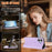 For iPhone 17e / iPhone 17 Wallet Case RFID Blocking Butterfly Imprinted Magnetic Flip Leather Cover - Light Purple - 3