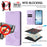 For iPhone 17e / iPhone 17 Wallet Case RFID Blocking Butterfly Imprinted Magnetic Flip Leather Cover - Light Purple - 6