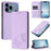 For iPhone 18 Pro / 17 Pro Wallet Case RFID Blocking Butterfly Imprinted Magnetic Flip Leather Cover - Light Purple - 2