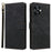 For Realme Note 80 4G Case Wallet RFID Blocking PU Leather Phone Cover Stand with Strap - Black - 1