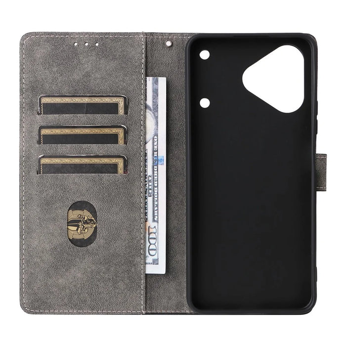 For Realme Note 80 4G Case Wallet RFID Blocking PU Leather Phone Cover Stand with Strap - Black - 3