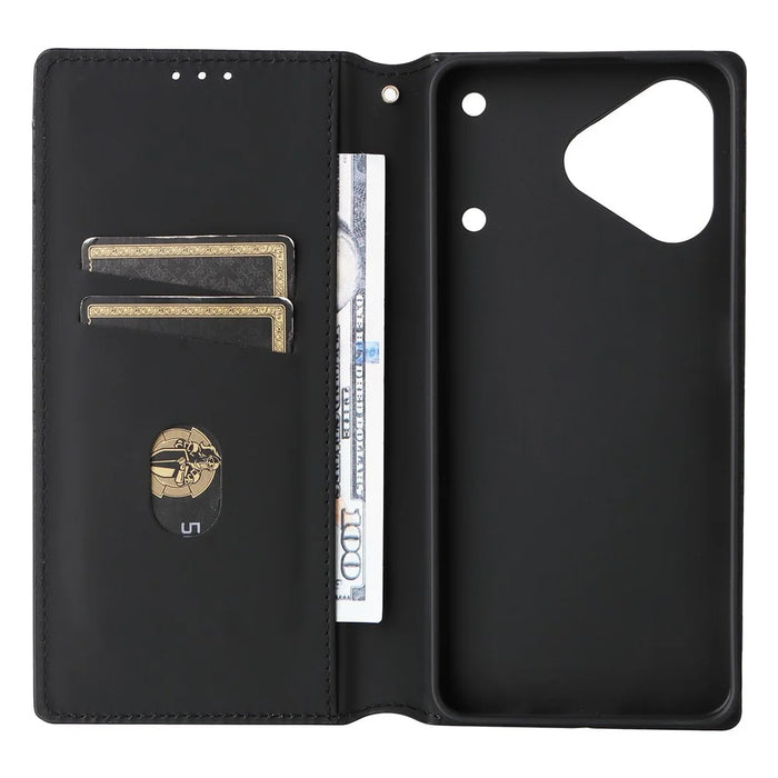 For Realme Note 80 4G Case Wallet Rhombus Imprinted PU Leather Phone Cover - Silver - 5