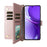 For Realme P4 Power 5G Leather Case Stand Wallet Phone Cover with Shoulder  /  Wrist Strap - Pink - 4