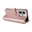 For Realme P4 Power 5G Leather Case Stand Wallet Phone Cover with Shoulder  /  Wrist Strap - Pink - 6