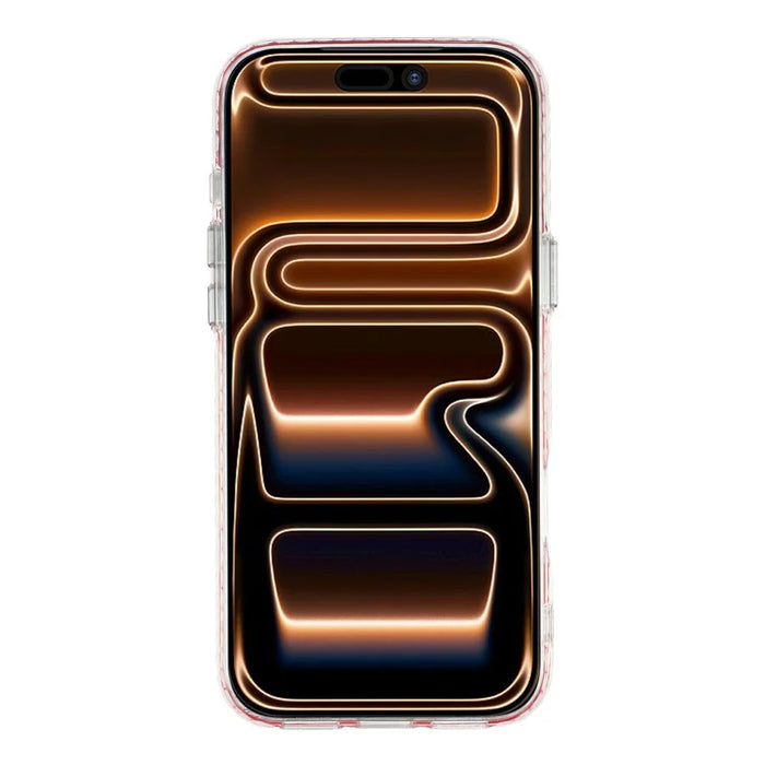 For iPhone 18 Pro Max / 17 Pro Max Magnetic Case Ripple Pattern Clear Acrylic PC Protective Cover Compatible with MagSafe - Pink - 3