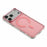 For iPhone 18 Pro Max / 17 Pro Max Magnetic Case Ripple Pattern Clear Acrylic PC Protective Cover Compatible with MagSafe - Pink - 4