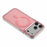 For iPhone 18 Pro Max / 17 Pro Max Magnetic Case Ripple Pattern Clear Acrylic PC Protective Cover Compatible with MagSafe - Pink - 5