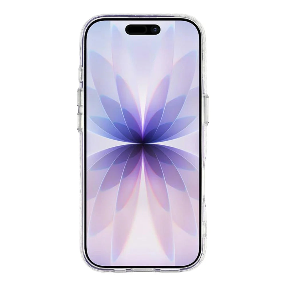 For iPhone 17 Magnetic Case Ripple Pattern Clear Acrylic PC Protective Cover Compatible with MagSafe - Purple - 3