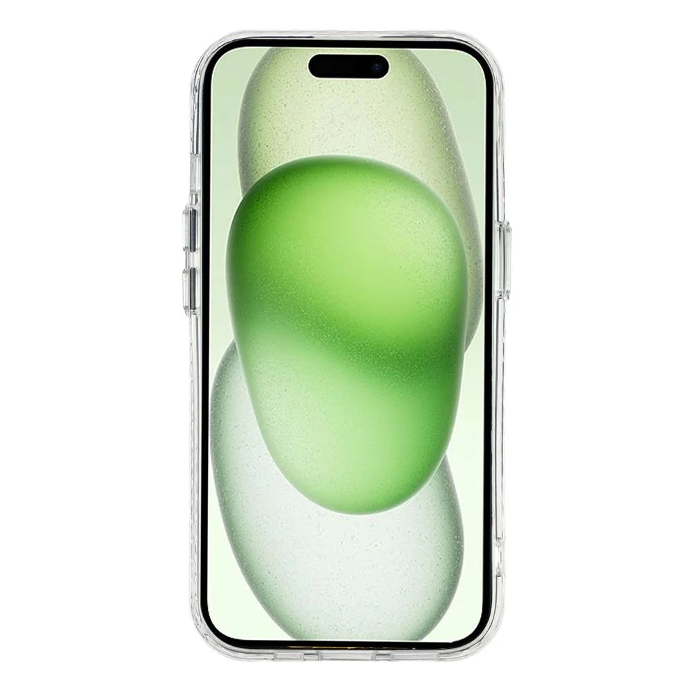 For iPhone 15 Magnetic Case Ripple Pattern Clear Acrylic PC Protective Cover Compatible with MagSafe - Grey - 3