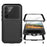 LOVE MEI For Samsung Galaxy S26+ Case Metal + Silicone Full Body Phone Cover with Tempered Glass Film - Black - 1