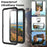 LOVE MEI For Samsung Galaxy S26+ Case Metal + Silicone Full Body Phone Cover with Tempered Glass Film - Black - 3