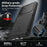 LOVE MEI For Samsung Galaxy S26+ Case Metal + Silicone Full Body Phone Cover with Tempered Glass Film - Black - 6