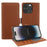 For iPhone 14 Pro Max Leather Case Wallet Stand TPU + PU Skin-touch Cover - Brown - 1
