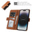 For iPhone 14 Pro Max Leather Case Wallet Stand TPU + PU Skin-touch Cover - Brown - 3