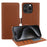 For iPhone 15 Pro Leather Case Wallet Stand TPU + PU Skin-touch Cover - Brown - 1