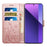 For iPhone 17e Leather Wallet Case Butterfly Flower Imprinted Phone Cover with Strap - Rose Gold - 2