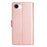 For iPhone 17e Leather Wallet Case Butterfly Flower Imprinted Phone Cover with Strap - Rose Gold - 7