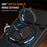 For iPhone 17 Pro Max Magnetic Case Ring Kickstand Slide Camera Cover TPU PC Hybrid Phone Shell - Black - 2