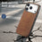 For iPhone 17 Pro Max Magnetic Phone Case with Grid Pattern Protective PU Leather + PC Cover - Brown - 5