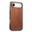 For iPhone Air Magnetic Phone Case with Grid Pattern Protective PU Leather + PC Cover - Brown - 1