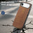 For iPhone Air Magnetic Phone Case with Grid Pattern Protective PU Leather + PC Cover - Brown - 5