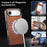 For iPhone Air Magnetic Phone Case with Grid Pattern Protective PU Leather + PC Cover - Brown - 6