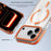 For iPhone 17 Pro Magnetic Case Clear PC TPU TPE Shockproof Cover Compatible with MagSafe - Orange - 5